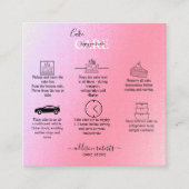 グラムエレガント虹色のスパークルケーキスクス気にチャール スクエア名刺 (正面)