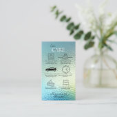 グラムエレガント虹色ホログラフィックケーキ気に 名刺 (スタンド正面)