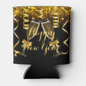グラムエレガント金ゴールドブラック新年のイブパーティー 缶クーラー (正面)