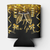 グラムエレガント金ゴールドブラック新年のイブパーティー 缶クーラー (裏面)
