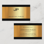 グラムエレガント金ゴールドルッモダンクファッショナブル 名刺 (正面/裏面)