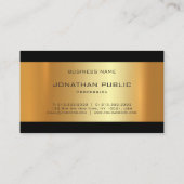 グラムエレガント金ゴールドルッモダンクファッショナブル 名刺 (裏面)