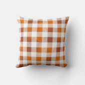 グラムオレンジホワイトバッファロープレイド クッション (裏面)