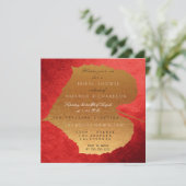 グラムオータム秋レッドゴールデン葉ブライダルシャワー 招待状 (スタンド正面)