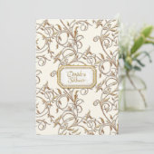 グラムオールドハリウッドリージェンシー金ゴールドカップルシャワー 招待状 (スタンド正面)