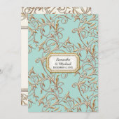 グラムオールドハリウッドリージェンシー金ゴールドフォージズアクア 招待状 (正面/裏面)