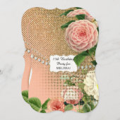 グラムオールドハリウッドリージェンシー15THバースデーパーティー 招待状 (正面/裏面)