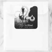 グラムカクテルレディーステッカー |大白黒 スクエアシール (バッグ)