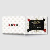 グラムカジノトランプのポーカー50と素晴らしい誕生日パーティー ゲストブック (全面)