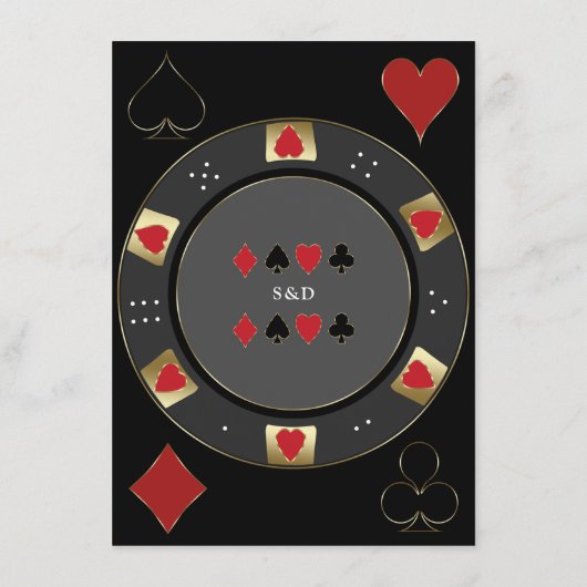グラムカジノベガストランプのポーカーチッ結婚プズアコモデーション エンクロージャーカード (裏面)