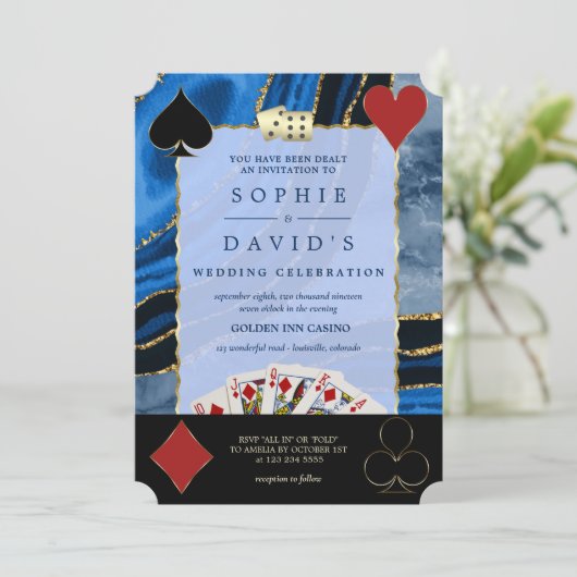 グラムカジノロイヤルベガストランプのポーカー金ゴールドアガテ結婚ス 招待状 (スタンド正面)