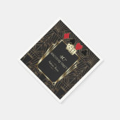 グラムカジノ素晴らしギャツビー40thトランプのポーカー誕生日 スタンダードカクテルナプキン (角)