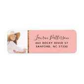 グラムカスタム写真卒業差出人住所 ラベル (正面)