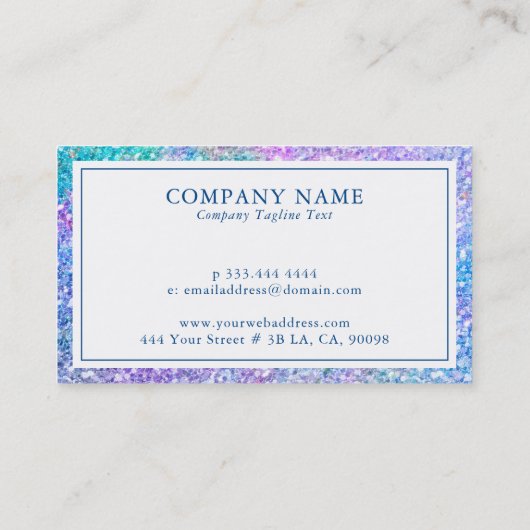 グラムカラフルグリッター&スパークルステクスチャ 名刺 (裏面)
