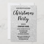 グラムカンパニーホリデーパーティーシルバーグリッタースパークレス 招待状 (正面)
