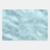 グラムガーリーアクアストライプとドット ラッピングペーパーシート (正面2)