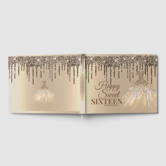 グラムガーリーグリッタードリップスパークスウィート16誕生日 ゲストブック (全面)