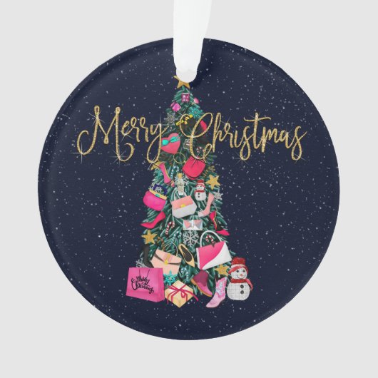 グラムガーリーシューズ財布メイクアップクリスマスツリー オーナメント (正面)