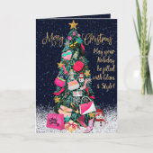 グラムガーリーシューズ財布メイクアップクリスマスツリー カード (正面)