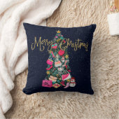 グラムガーリーシューズ財布メイクアップクリスマスツリー クッション (ブランケット)