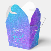 グラムガーリースウィート16ティール（緑がかった色）パープルグリッターモノグラム フェイバーボックス (オープン)