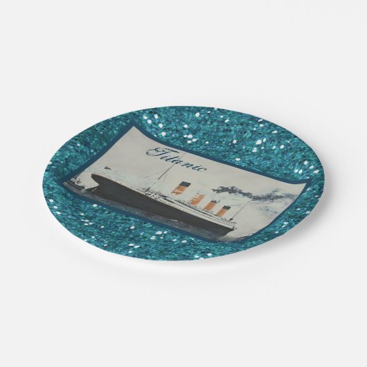 グラムガーリータイタニックサピールグリッター ペーパープレート (アングル)