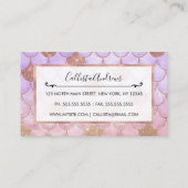 グラムガーリーバラ金ゴールドグリッターマーメイドはかりで測 名刺 (裏面)