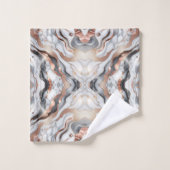 グラムガーリーバラ金ゴールドシルバー&ホワイトマーブル バスタオルセット (ウォッシュタオル)