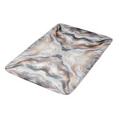 グラムガーリーバラ金ゴールドシルバー&ホワイトマーブル バスマット (アングル)