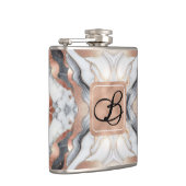 グラムガーリーバラ金ゴールドシルバー&ホワイトマーブル フラスク (右)