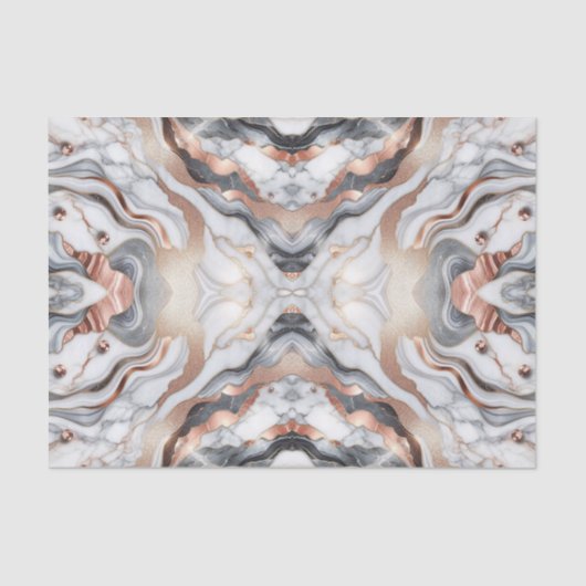 グラムガーリーバラ金ゴールドシルバー&ホワイトマーブル 薄葉紙 (正面)