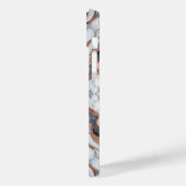 グラムガーリーバラ金ゴールドシルバー&ホワイトマーブル Case-Mate iPhoneケース (裏面 / 左)