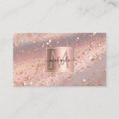 グラムガーリーバラ金ゴールドフレークスギッターモノグラム 名刺 (正面)