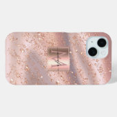 グラムガーリーバラ金ゴールドフレークスギッターモノグラム Case-Mate iPhoneケース (裏面 (横))