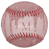 グラムガーリーバラ金ゴールド滴下グリッターモノグラム ソフトボール (裏面)