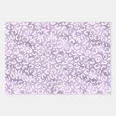 グラムガーリーパープルアニマルプリント ラッピングペーパーシート (正面)