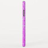 グラムガーリーパープルグリッタースパークルズモノグラム名 Case-Mate iPhoneケース (裏面/右)