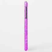 グラムガーリーパープルグリッタースパークルズモノグラム名 Case-Mate iPhoneケース (裏面/左)