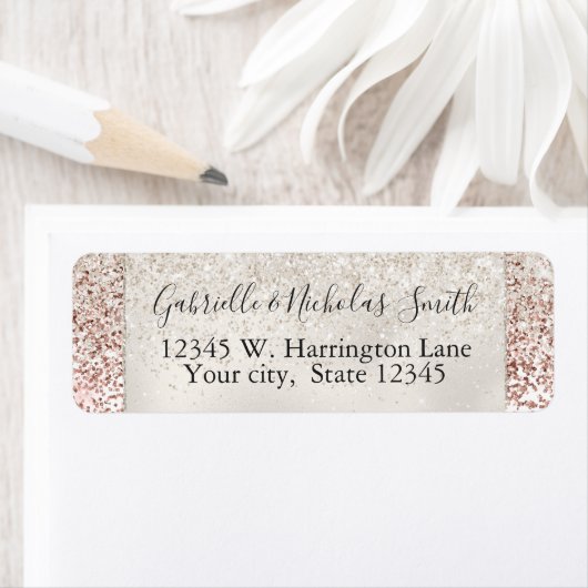 グラムガーリーピエレガントックホワイトグリッターグリッツ ラベル (インサイチュ)