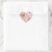 グラムガーリーピンクローズ金ゴールドフローラ ハートシール (バッグ)