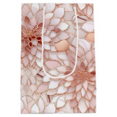 グラムガーリーピンクローズ金ゴールドフローラ ミディアムペーパーバッグ (裏面)