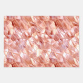 グラムガーリーピンクローズ金ゴールドフローラ ラッピングペーパーシート (正面2)