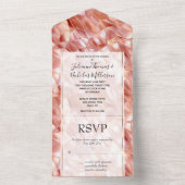 グラムガーリーピンクローズ金ゴールド オールインワン招待状 (内側)