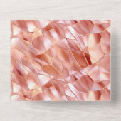 グラムガーリーピンクローズ金ゴールド オールインワン招待状 (裏面)