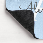 グラムガーリーベビーブルースパークルグリッターモノグラム マウスパッド (コーナー)