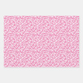 グラムガーリーホワイトピンクレオパード印刷 ラッピングペーパーシート (正面)