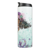 *~グラムガーリーマーメイドグリッターウミガメ珊瑚 タンブラー (回転右)