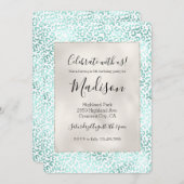 グラムガーリーミントヒョウ印刷 招待状 (正面/裏面)