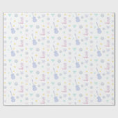 グラムガーリーロックスター女性のカーボーイスポップ・アートのターパーティー ラッピングペーパー (フラット)