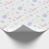 グラムガーリーロックスター女性のカーボーイスポップ・アートのターパーティー ラッピングペーパー (角)